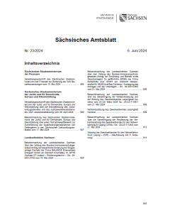 Sächsisches Amtsblatt Heft 23/2024