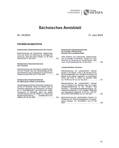 Sächsisches Amtsblatt Heft 24/2024