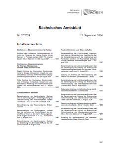 Sächsisches Amtsblatt Heft 37/2024