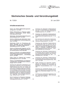 Sächsisches Gesetz- und Verordnungsblatt Heft 7/2024