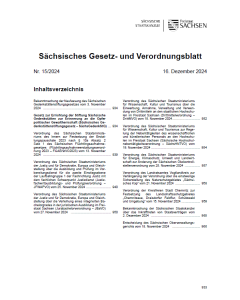Sächsisches Gesetz- und Verordnungsblatt Heft 15/2024