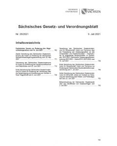 Sächsisches Gesetz- und Verordnungsblatt Heft 28/2021