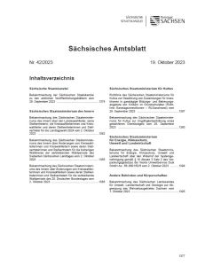 Sächsisches Amtsblatt Heft 42/2023