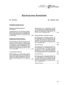 Sächsisches Amtsblatt Heft 43/2023